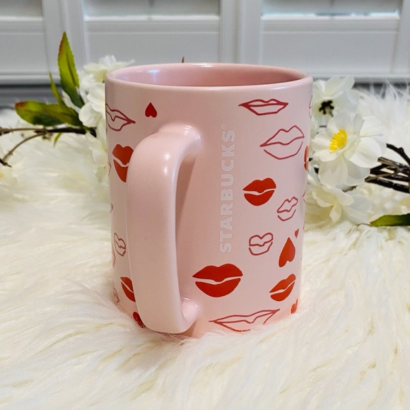 💋 NWT Starbucks 2021 Valentine Day Set - 1 Pink Lips Mug & 1 Color Changing Cup - Picture 3 of 7